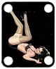 Pin Up Girl Kicking Legs BK