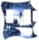Tiki Huts Blue