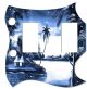 Tiki Huts Blue