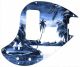Tiki Huts Blue