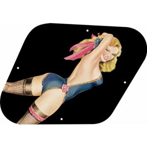Pin Up Girl Rose & Ribbon BK