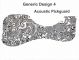Generic Design 4 Acoustic - Black White Shell Pickguard