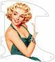 Pin Up Girl Green Dress White - Tele Esquire