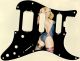 Pin Up Girl Rose & Ribbon Black - HSS Shawbucker Elite Strat