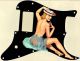 Pin Up Girl Straw Hat Black - H 11 Hole Strat