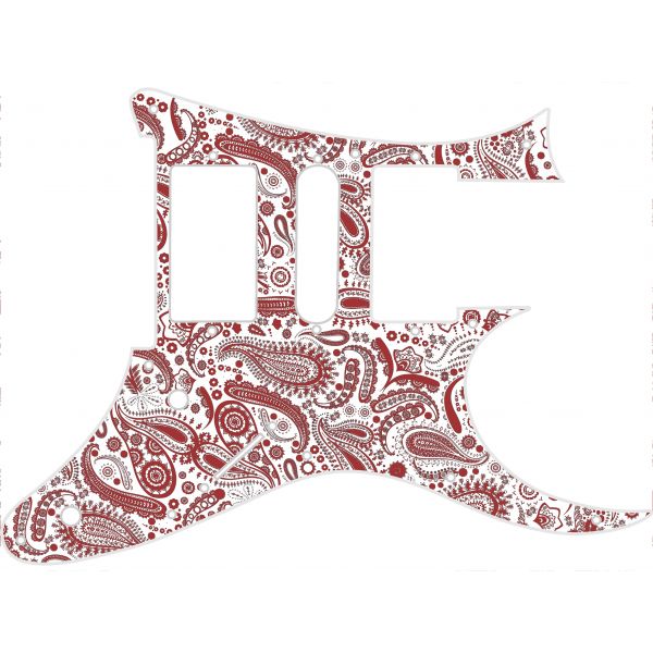 Paisley White/Red - RG550 - Custom Pickguards