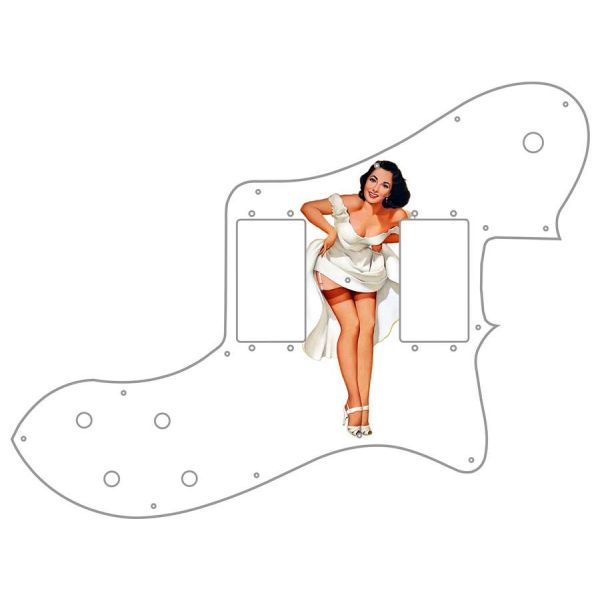 Pin Up Girl White Dress White Vintera® 70s Tele Deluxe Custom Pickguards 2350